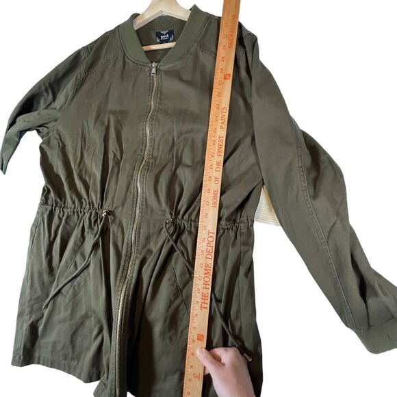 NWT Perch Blu Pepper Green Khaki Zip Utility Jacket Womens Plus Size 3XL Cotton - Picture 6 of 11